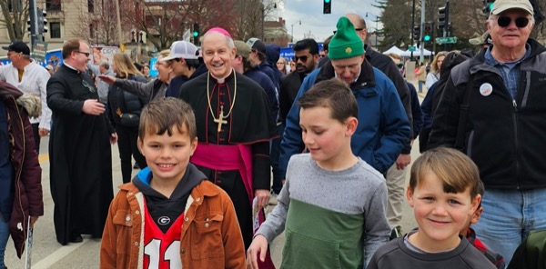 Bishop Paprocki marches