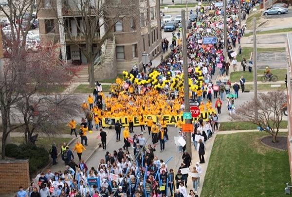 More than 2,000 people marched
