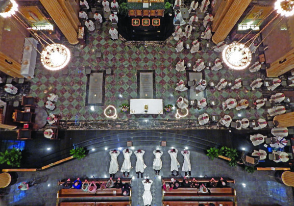 06-28-2020 Ordination - aerial view - prostrate on floor