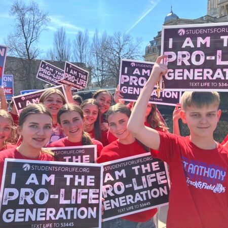 Students from St. Anthony of Padua Parish in Effingham, IL